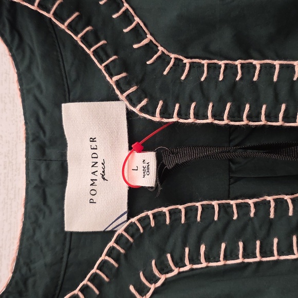 POMANDER PLACE Mini Oversized Evergreen Kinsley‎ Dress Size L - Picture 6 of 9